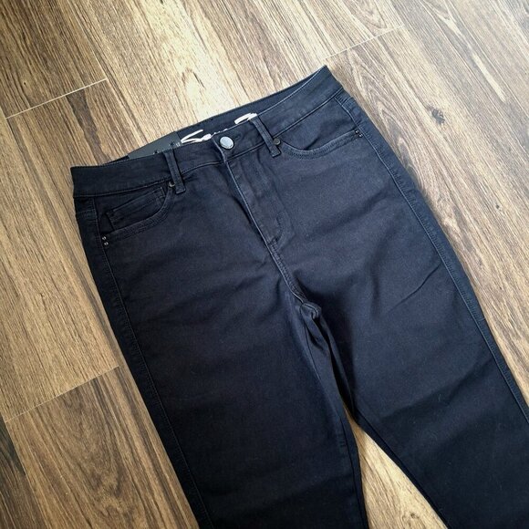 NWT Seven High Rise Skinny Jeans Black Size 12 - Picture 7 of 9